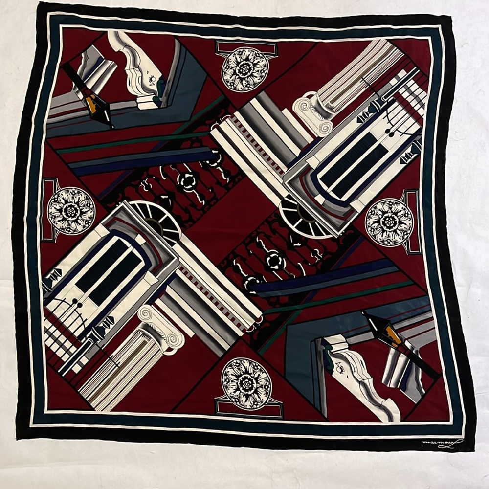Designer Silk Print Scarf